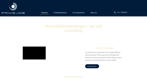 Website Screenshot: Personal4you - Startseite - PRIME JOB GmbH - Date: 2023-06-23 12:08:55