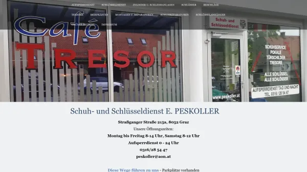 Website Screenshot: E. Peskoller Dantho GmbH - Schuh- und Schlüsseldienst E. Peskoller - Date: 2023-06-23 12:08:55