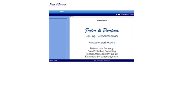 Website Screenshot: Peter & Partner Dipl.-Ing. Peter Anzenberger - peter-partner.at (DE) - Date: 2023-06-23 12:08:55