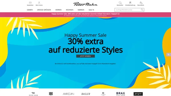 Website Screenshot: PETER HAHN GmbH - Mode und Marken Bekleidung - Einkaufen im Peter Hahn Online-Shop - Date: 2023-06-14 10:36:50
