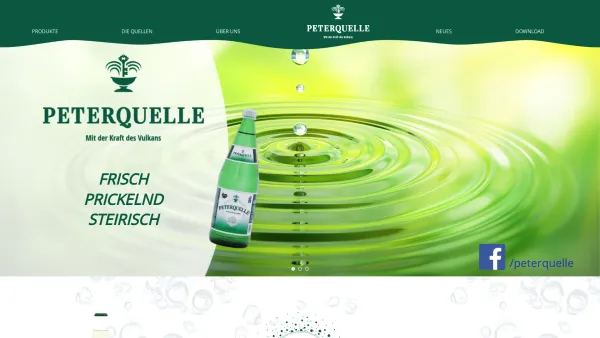 Website Screenshot: Peterquelle-Mineralwasser Gesellschaft m.b.H. Co Der gesunde Schluck - Home - Date: 2023-06-23 12:08:55