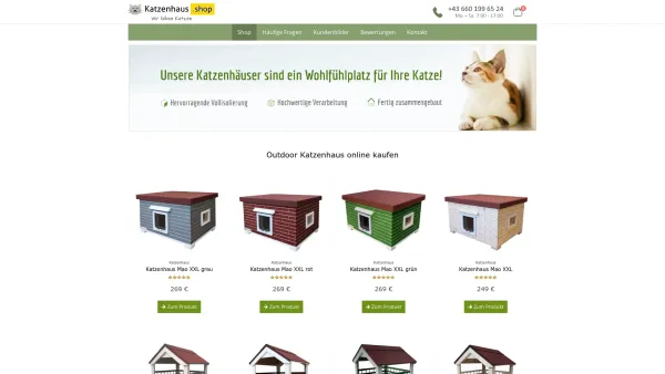 Website Screenshot: PetHomes Das Beste für Ihren Liebling - Outdoor Katzenhaus online kaufen - Katzenhaus.SHOP - Date: 2023-06-23 12:08:55