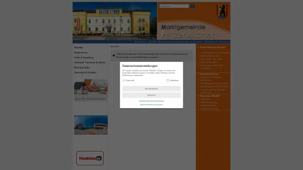 Website Screenshot: Gemeindeamt /Marktgemeinde Petzenkirchen// - Petzenkirchen - Bürgerservice mit Zukunft - barrierefrei! - Startseite - Date: 2023-06-26 10:18:43