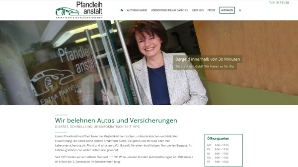 Website Screenshot: Pfandleihanstalt Martetschläger Pfandhaus Wien - Pfandleihanstalt - Pfandhaus Wien - Autos & Versicherungen belehnen - Date: 2023-06-26 10:26:38