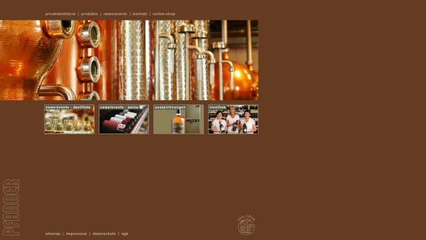 Website Screenshot: Pfanner Gutmann Weine - Pfanner Destillate - Privatdestillerie - Date: 2023-06-14 10:44:23