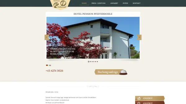 Website Screenshot: Hotel Pension Pfefferdohle*** - Home - Date: 2023-06-26 10:18:43