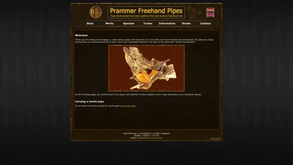 Website Screenshot: Prammer Pfeifen - Welcome to pfeifen-prammer.com - Pfeifen-Prammer.com - Date: 2023-06-14 10:44:23