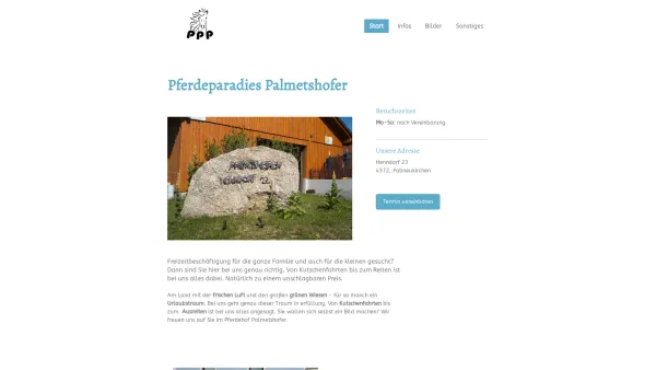 Website Screenshot: Pferdeparadies Palmetshofer - Pferdehof - Pferdeparadies Palmetshofer - Date: 2023-06-26 10:26:38