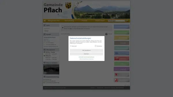 Website Screenshot: Gemeindeamt Pflach RiS-Kommunal - Pflach - GEM2GO WEB - Startseite - Date: 2023-06-26 10:18:43