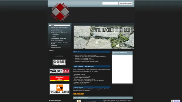Website Screenshot: Pflastereifachbetrieb bei pflasterei.at - Pflasterfachbetrieb PANSI - Date: 2023-06-26 10:18:43