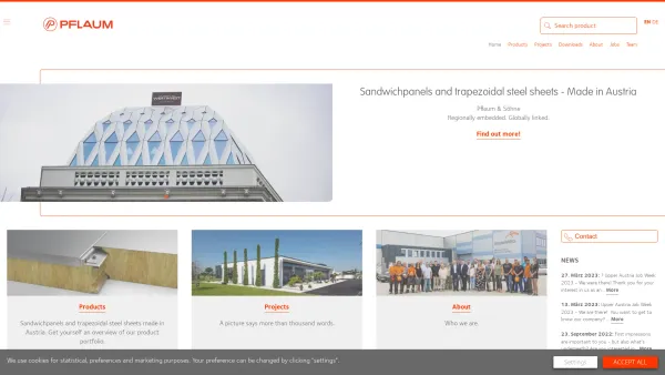 Website Screenshot: Pflaum & Söhne Bausysteme GmbH - Pflaum & Söhne Building Systems - Date: 2023-06-15 16:02:34