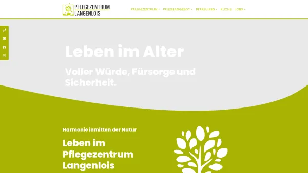Website Screenshot: Pflegezentrum Langenlois GmbH - Pflegezentrum Langenlois – Leben im Alter Voller Würde, Fürsorge und Sicherheit. - Date: 2023-06-15 16:02:34