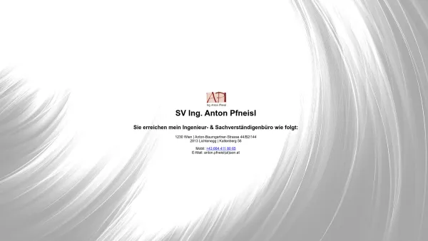 Website Screenshot: Ing. Anton Pfneisl Ingenieur und Sachverständigenbüro - SV Ing. Anton Pflneisl - Date: 2023-06-14 10:44:23