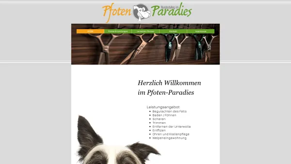 Website Screenshot: Pfoten Paradies - Pfoten Paradies - Date: 2023-06-26 10:18:46