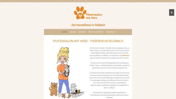 Website Screenshot: Pfotensalon mit Herz Hundefriseur Feldbach - Pfotensalon mit Herz - Hundefriseur Feldbach - Date: 2023-06-26 10:26:38