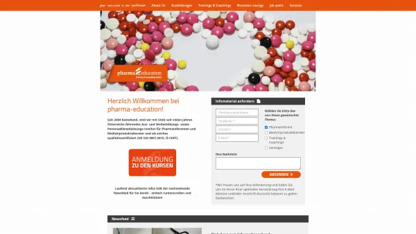 Website Screenshot: pharma-education Training & Consulting GmbH - Herzlich Willkommen bei pharma-education! » pharma-education | your success is our profession - Date: 2023-06-15 16:02:34