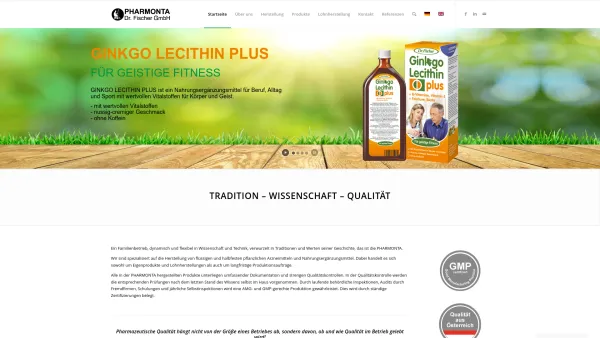 Website Screenshot: PHARMONTA Dr. Fischer GmbH - PHARMONTA Dr. Fischer GmbH – Familiengeführter Pharmabetrieb in Gratwein-Straßengel - Date: 2023-06-26 10:18:46