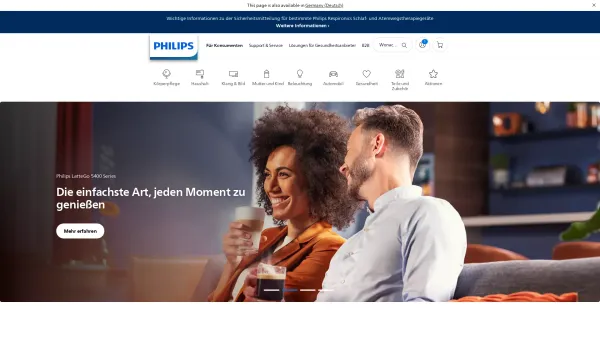 Website Screenshot: Philips Austria GmbH - Willkommen bei Philips Österreich - Date: 2023-06-15 16:02:34