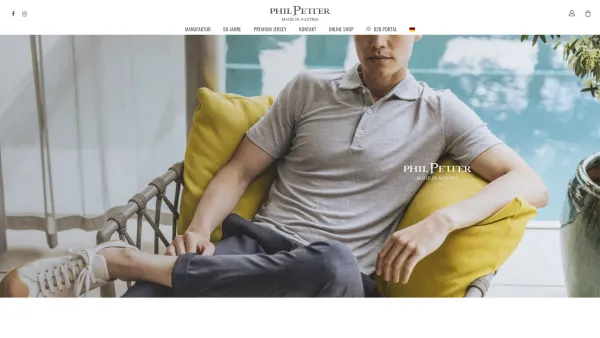 Website Screenshot: PHIL PETTER KNITWEAR GmbH & Co - Phil Petter - Date: 2023-06-26 10:18:46