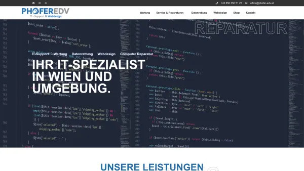 Website Screenshot: PHofer-EDV - Computer Reparatur Wien | Webdesign Agentur | in Wien 1210 - Date: 2023-06-26 10:18:46