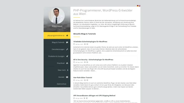 Website Screenshot: PHP-Programmierer e.U. - PHP & WordPress Programmierer aus Wien, SilverStripe-Entwickler und mobile Apps Developer - Date: 2023-06-26 10:18:46