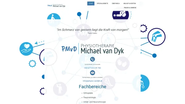 Website Screenshot: Michael van Dyk Praxis für Physiotherapie - Physiotherapeut Michael van Dyk - Physiotherapie Tulln - Date: 2023-06-26 10:18:49