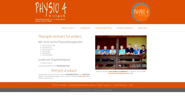 Website Screenshot: Dobaj Andrea Physio 4 Villach - Physio 4 Villach - Date: 2023-06-14 10:44:26
