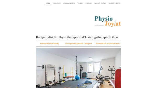 Website Screenshot: PhysioJoy Praxis für Physiotherapie - Physiotherapie, Lymphdrainage , Training in Graz Jakomini - PhysioJoy - Physiotherapie in Graz, Jakomini - Date: 2023-06-26 10:18:49