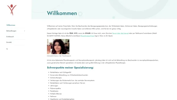 Website Screenshot: Physiotherapie Wien - Physiotherapie Wien – Physiotherapie in Wien Brigittenau 1200 - Date: 2023-06-26 10:18:49