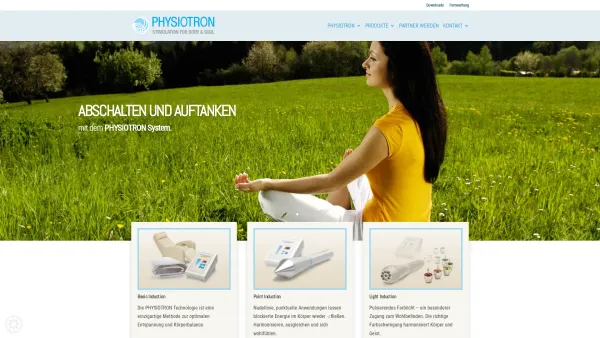 Website Screenshot: EFP Elektronik GmbH Physiotron Magnetfeldstimulation - PHYSIOTRON | Stimulation for Body and Soul - Date: 2023-06-26 10:18:49