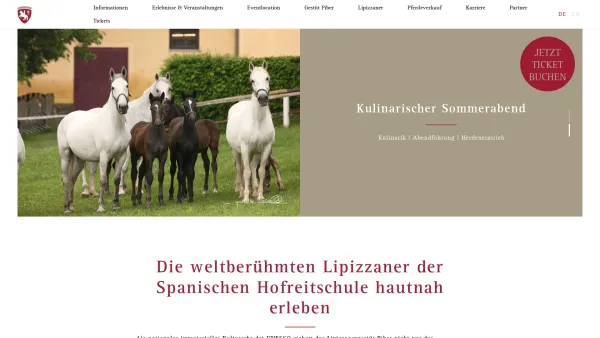 Website Screenshot: Spanische Hofreitschule Bundesgestüt Piber - Piber: Lipizzanergestüt Piber - Date: 2023-06-26 10:18:49