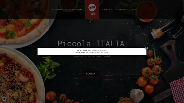 Website Screenshot: Piccola Italia - Pizzeria Köttlach | Piccola Italia - Natürlich frisch - Date: 2023-06-15 16:02:34