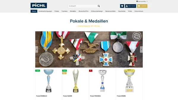 Website Screenshot: Karl Pichl GmbH & Co KG - Pichl Pokale & Medaillen - Date: 2023-06-26 10:18:49