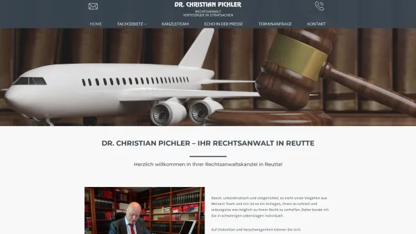 Website Screenshot: Dr. Christian Pichler - Rechtsanwalt Reutte I Dr. Christian Pichler - Date: 2023-06-26 10:18:49