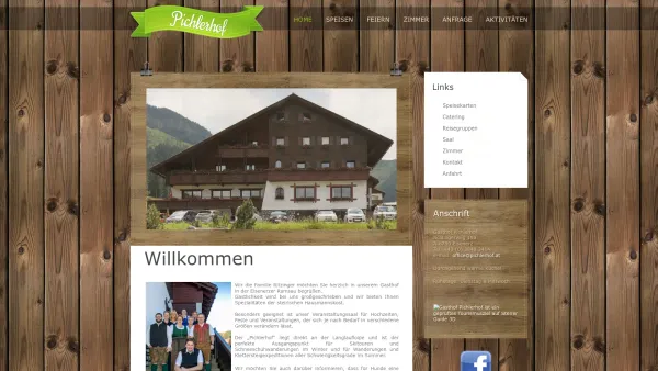 Website Screenshot: Gasthaus Pichlerhof der Eisenerzer Ramsau - Gasthaus Pichlerhof - Home - Date: 2023-06-26 10:18:49