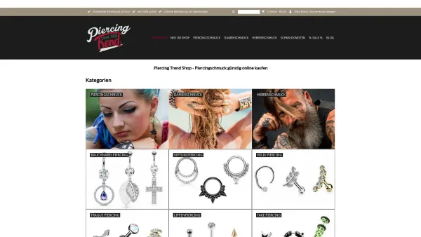 Website Screenshot: Piercing-Trend - Piercing Shop | Piercingschmuck günstig kaufen - Piercing-Trend.com - Date: 2023-06-15 16:02:34
