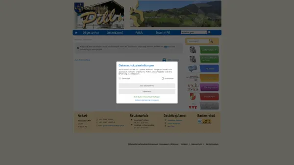 Website Screenshot: Gemeindeamt Pill RiS-Kommunal - Pill - GEM2GO WEB - Startseite - Date: 2023-06-26 10:18:52