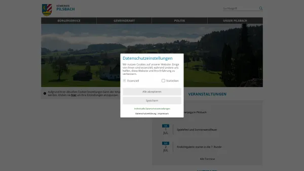 Website Screenshot: Gemeindeamt Pilsbach - Pilsbach, Oberösterreich - Startseite - Date: 2023-06-26 10:18:52
