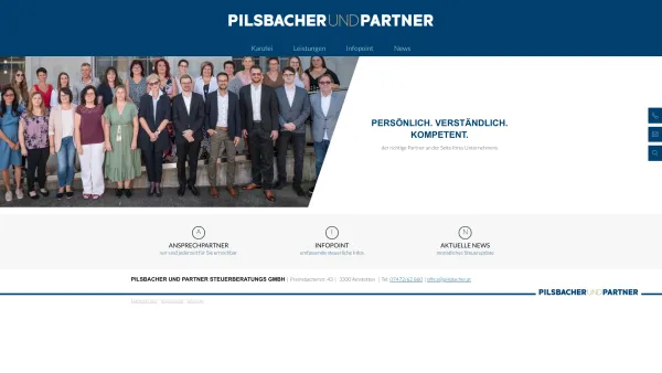 Website Screenshot: Mag. Dr. Ulrike Pilsbacher - Startseite » Pilsbacher und Partner Steuerberatungs GmbH - Date: 2023-06-15 16:02:34