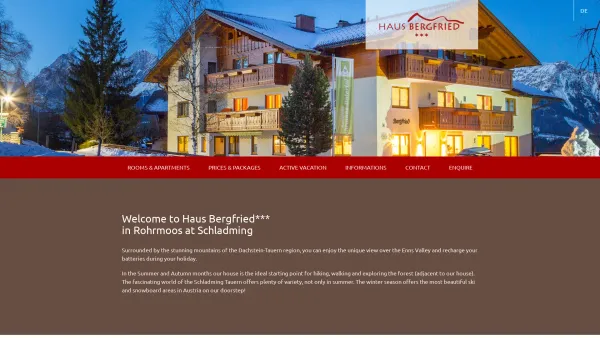 Website Screenshot: Haus Bergfried - Home - Pilz Bergfried - Date: 2023-06-14 10:44:26