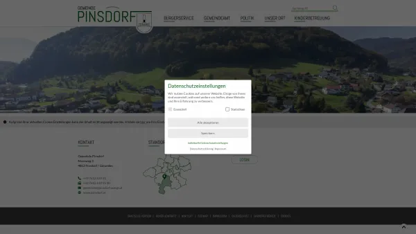 Website Screenshot: Gemeindeamt Pinsdorf RiS-Kommunal - Pinsdorf - GEM2GO WEB - Startseite - Date: 2023-06-14 10:44:26