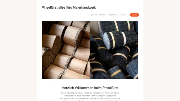 Website Screenshot: Pinselfuerst Handelsagentur - Pinselfürst Großhandel fürs Malerhandwerk - Date: 2023-06-26 10:18:52