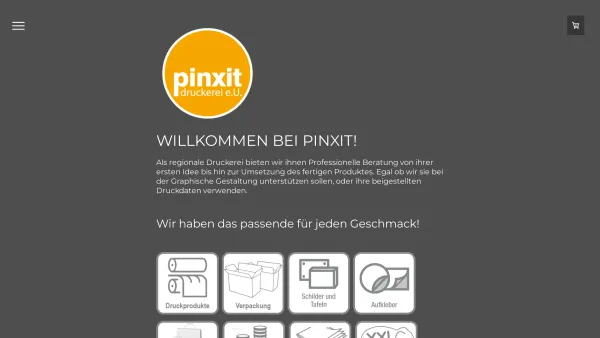 Website Screenshot: PINXIT Druckerei GmbH - Die Online-Druckerei mit der persönlichen Note! - Pinxit Druckerei GmbH - Die Spezialitätendruckerei! - Date: 2023-06-26 10:18:52