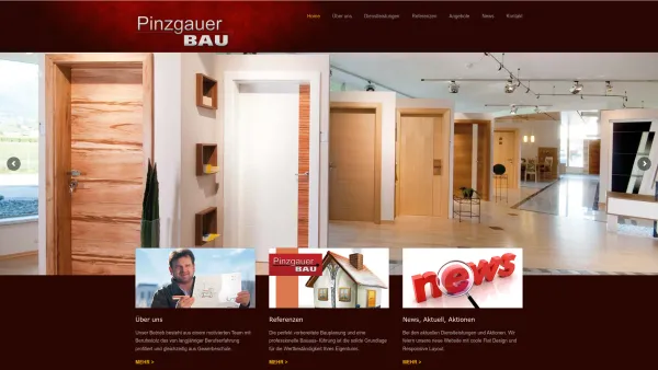 Website Screenshot: Pinzgauer Bau - Pinzgauer Bau - Ihr kompetenter Partner am Bau - Date: 2023-06-26 10:18:52