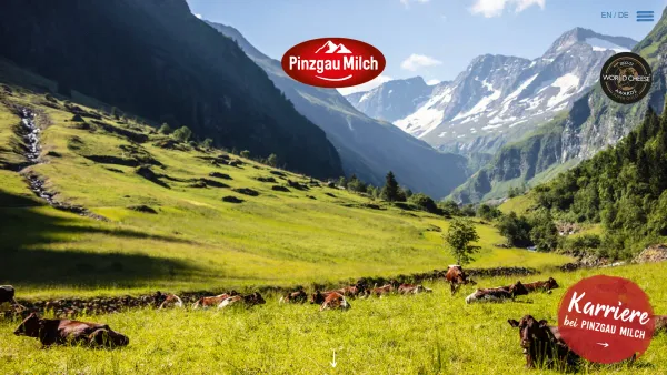 Website Screenshot: auf dervon Pinzgau Milch - Pinzgau Milch Maishofen | Naturnahes Traditionsunternehmen - Date: 2023-06-26 10:18:52