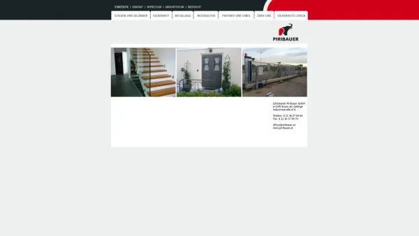 Website Screenshot: Schlosserei Piribauer - Piribauer - Date: 2023-06-14 10:44:26