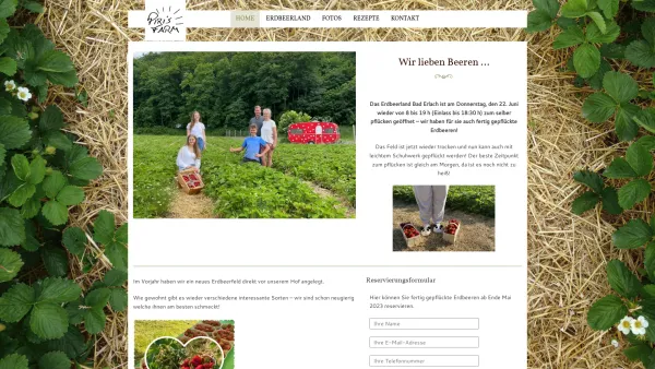Website Screenshot: PIRIPOWER ERDBEERFARM REINHARD PIRIBAUER - Piris Farm – Familie Piribauer – Erdbeerland, Erdbeeren, Himbeeren und Brombeeren - Date: 2023-06-26 10:18:55