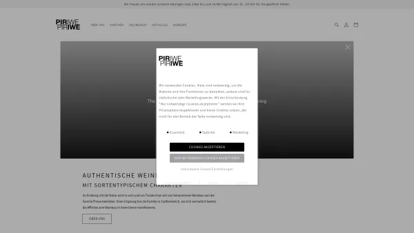 Website Screenshot: Weingut Piriwe Heuriger Josefshof Traiskirchen - Piriwe – piriwe-weingut - Date: 2023-06-26 10:18:55