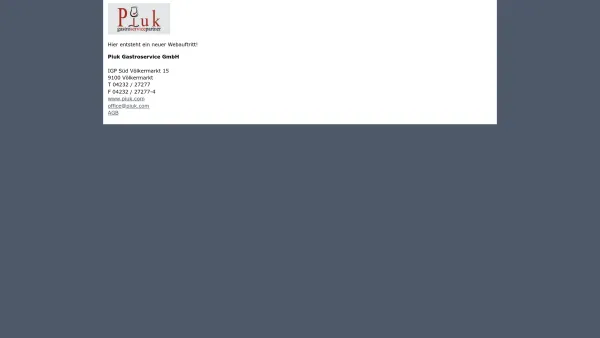 Website Screenshot: Piuk Gastroservice GmbH - Piuk Gastroservice GmbH - Date: 2023-06-26 10:18:55