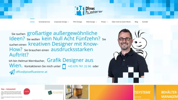 Website Screenshot: Pixelflüsterer e.U. - Professionelles Grafik Design aus Wien | Pixelflüsterer - Date: 2023-06-15 16:02:34